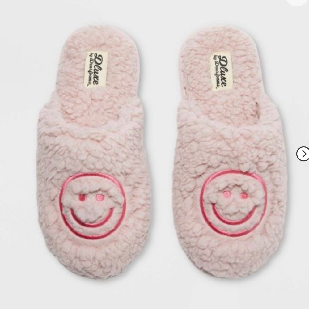 dluxe by dearfoams Kids' Happy Face Slide Slippers